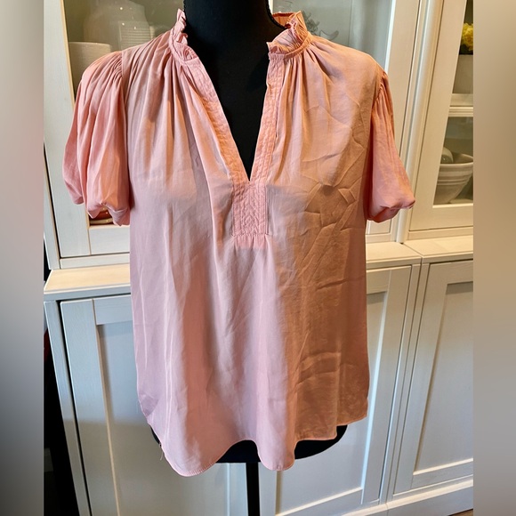 Rose + olive blouse - Picture 1 of 2